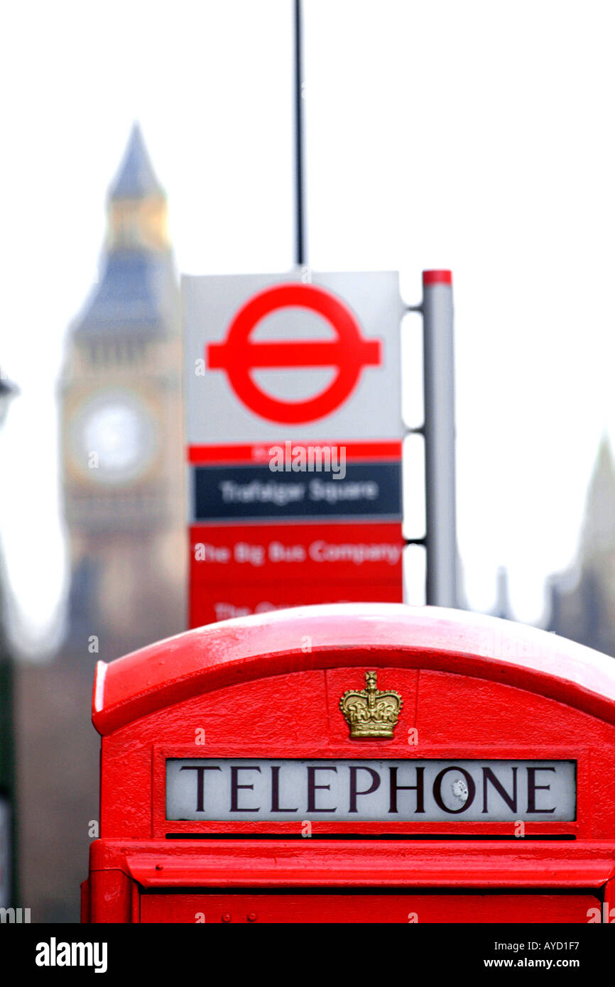 Big Ben And Bus Stop Sign High Resolution Stock Photography and Images ...
