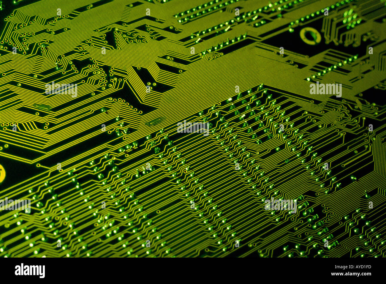 Green circuit board Stock Photo Alamy