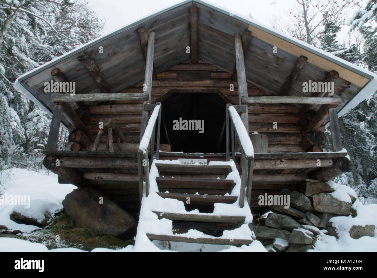 Shelter White Mountain National Forest Of New Hampshire Usa Stock