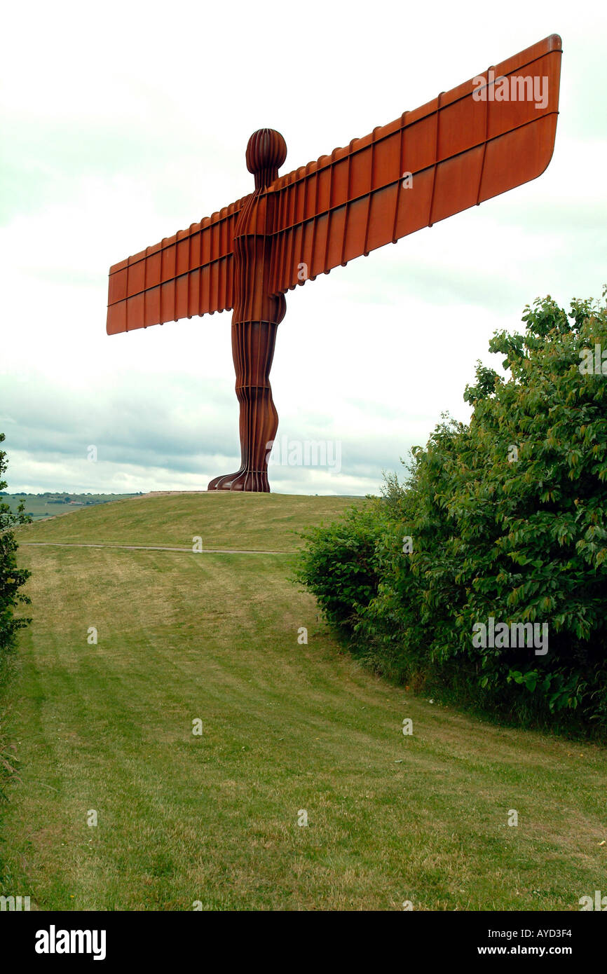 The Angel of the North outside the city of Newcastle England Stock ...