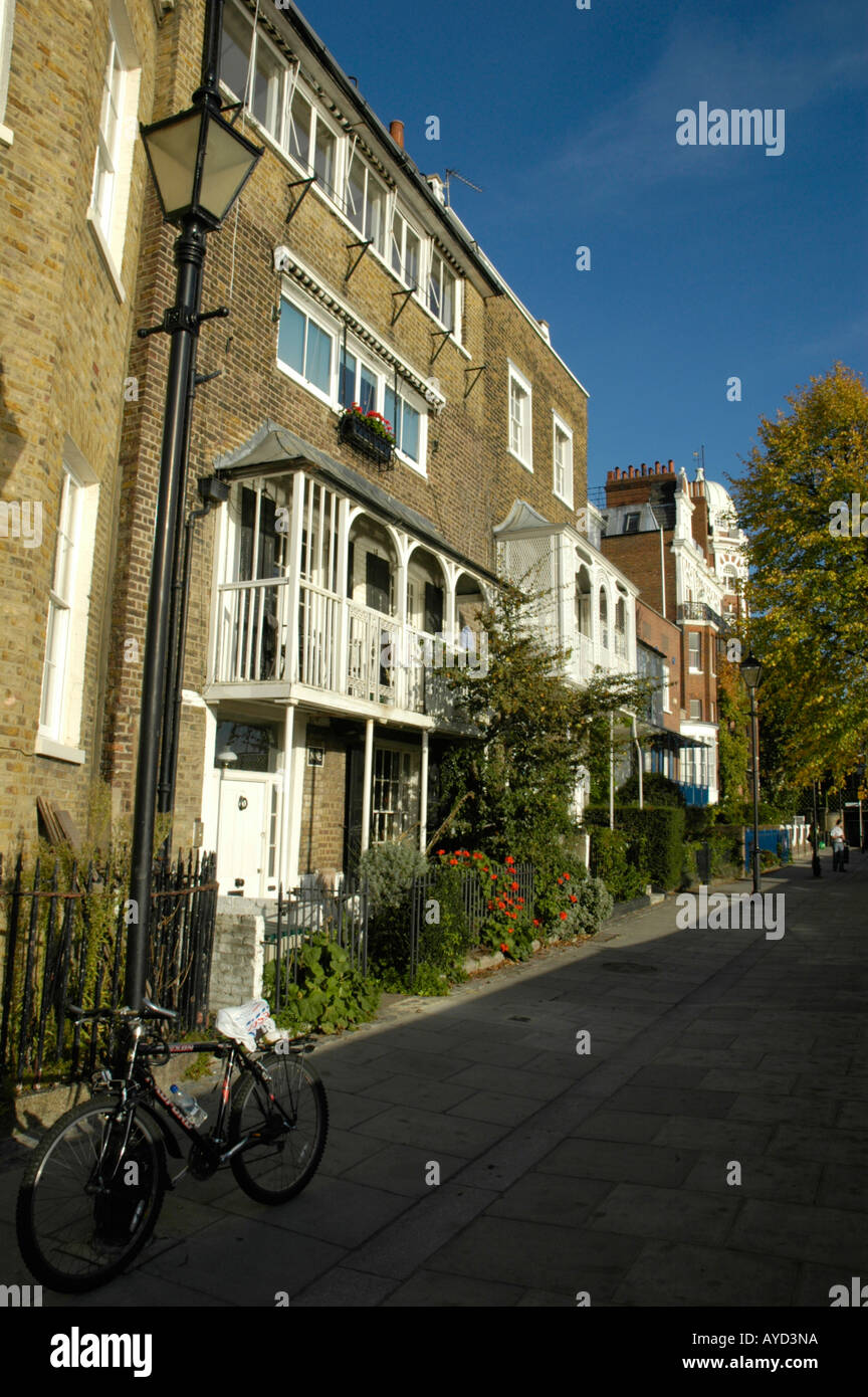 Lower Mall next to the River Thames at Hammersmith London England Stock