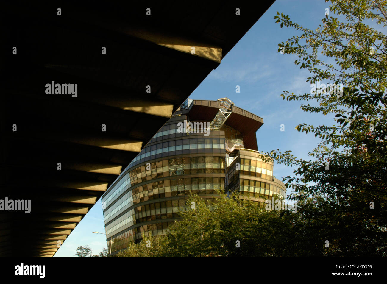 London Ark office tower and Hammersmith Flyover, Hammersmith, London, England Stock Photo