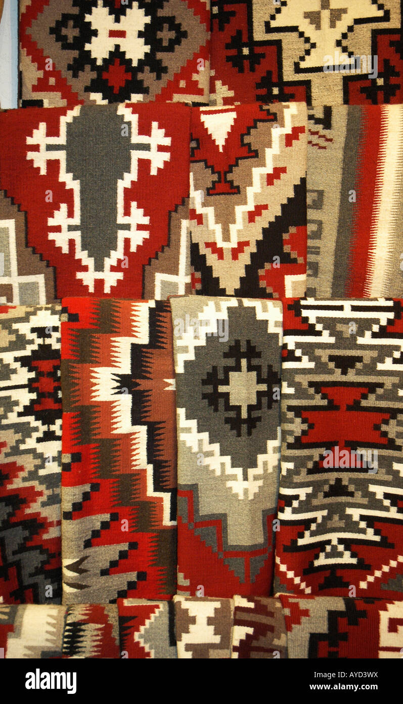 Native American blankets at Cameron Trading Post AZ Stock Photo Alamy
