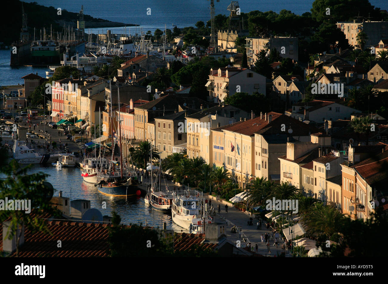 Riva in Mali Losinj town on Losinj, Croatia Stock Photo - Alamy