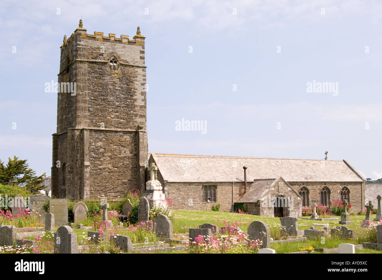 St Merryn Church St Merryn Near Padstow Cornwall United Kingdom Stock Photo