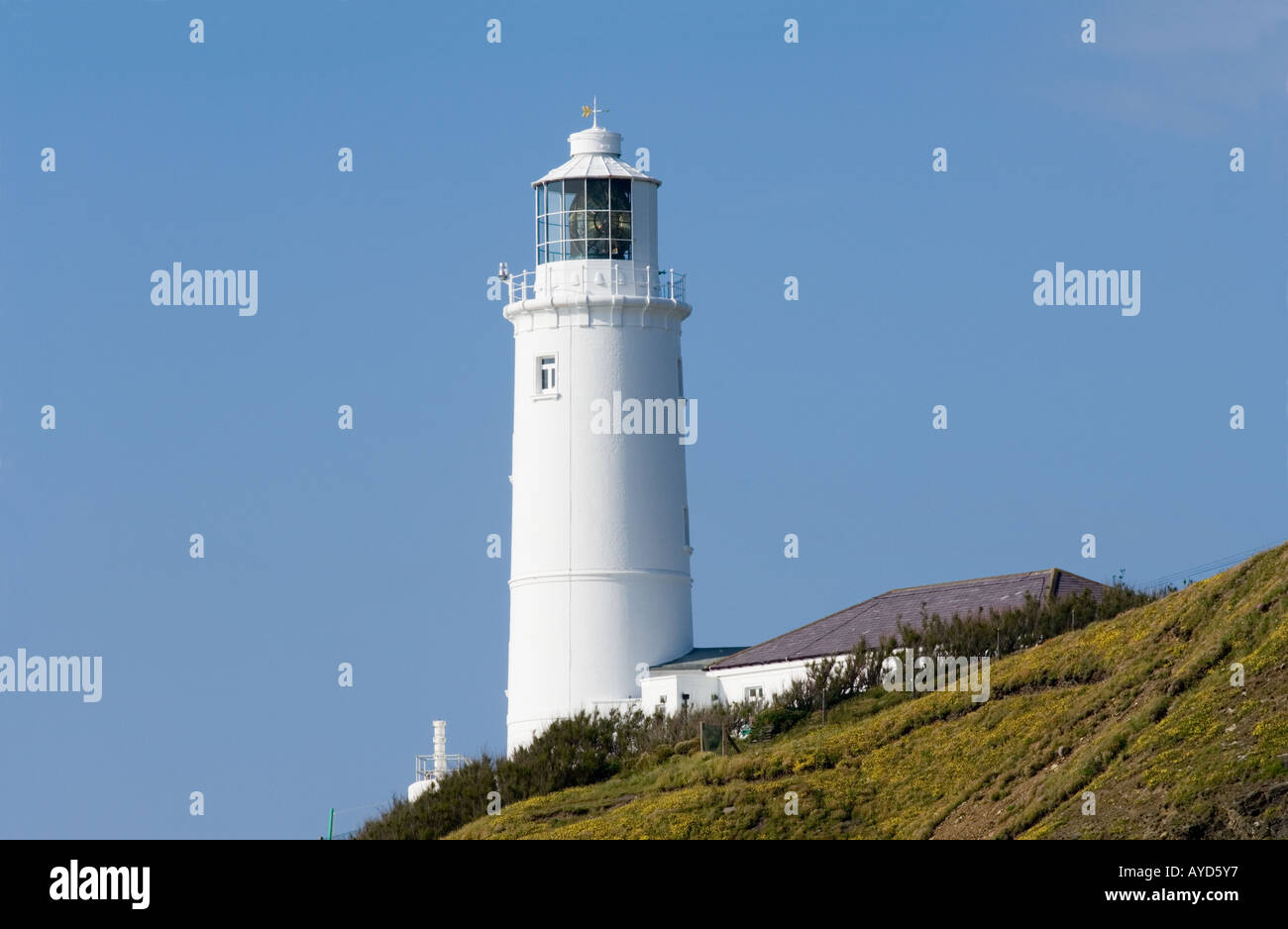 Trevose Head Lighthouse St Merryn Near Padstow Cornwall Stock Photo