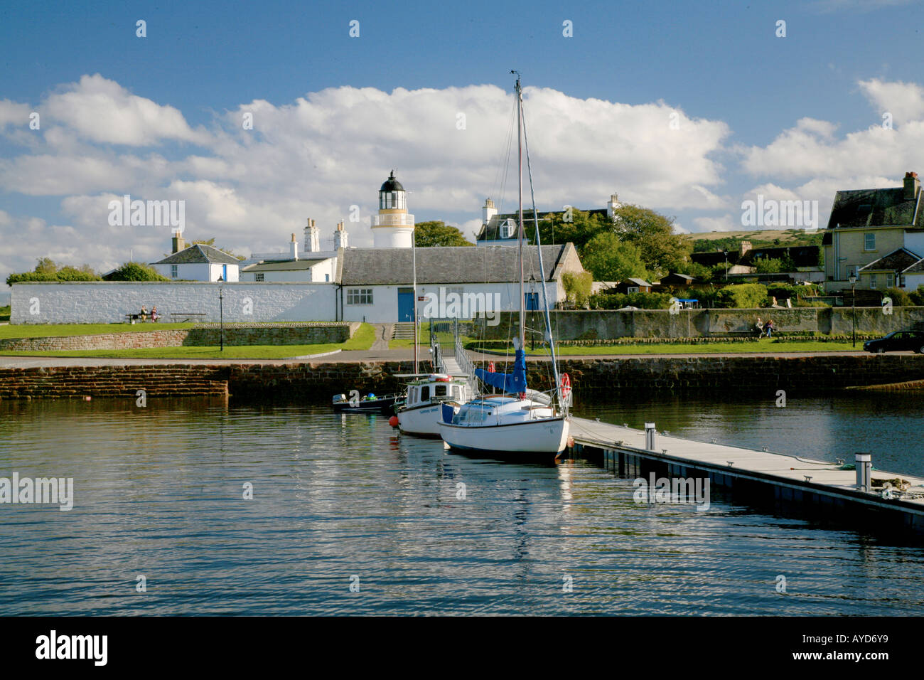 UK Scotland Ross and Cromarty The Lighthouse and harbour at Cromarty ...