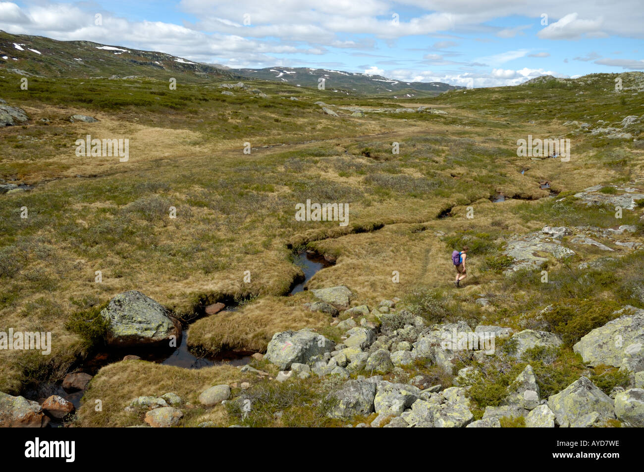Hiking in Norway Stock Photo