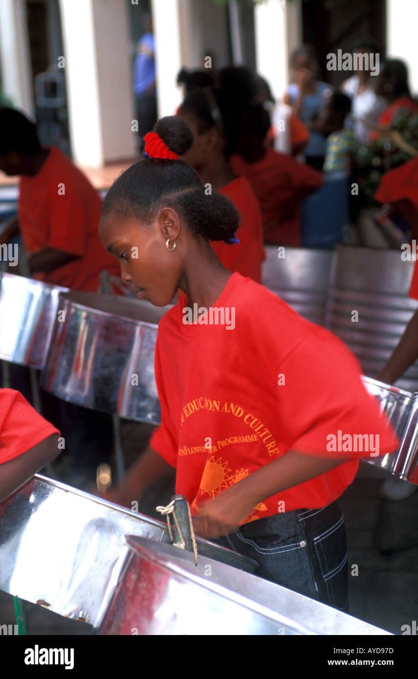 Caribbean Carnival Girl Playing Steel Drum emancipation festival