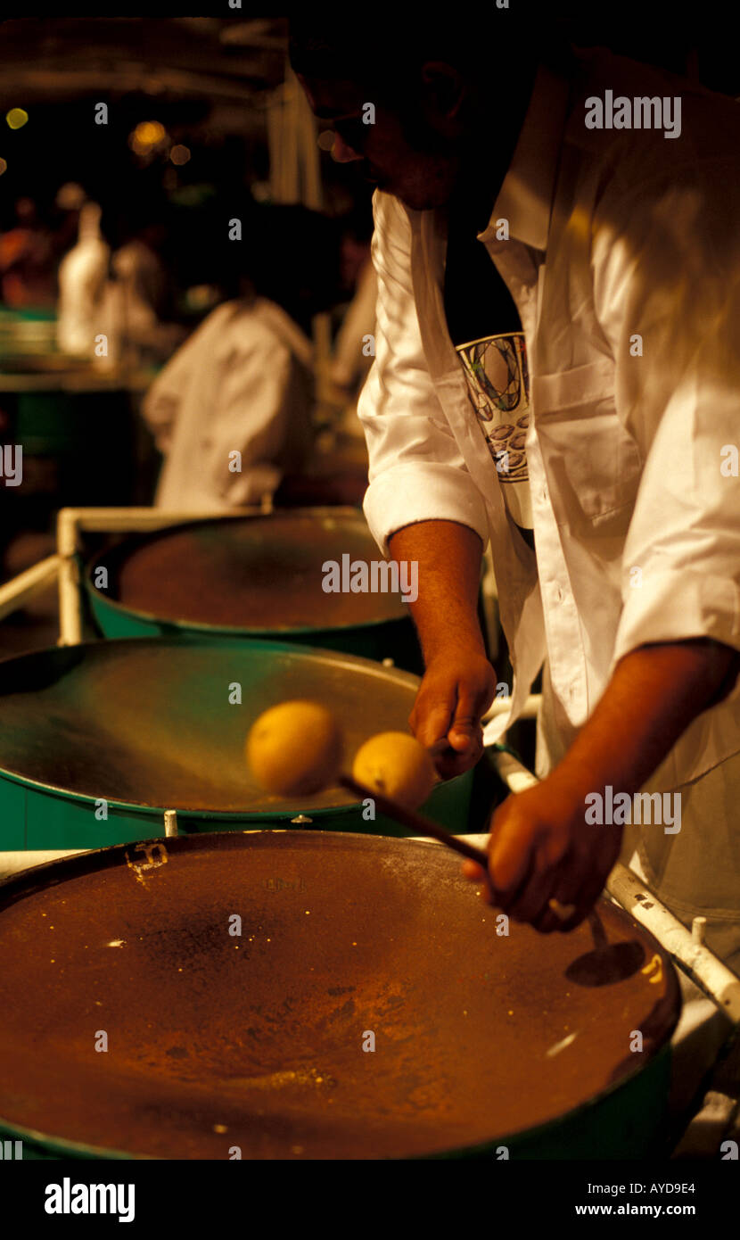 Trinidad Caribbean steel drum band playing calypso music Stock Photo - Alamy
