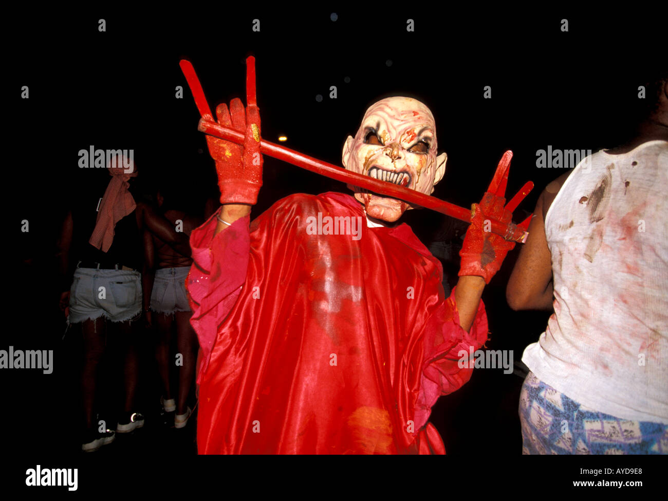 Trinidad Carnival Devil Jouvert Morning Stock Photo