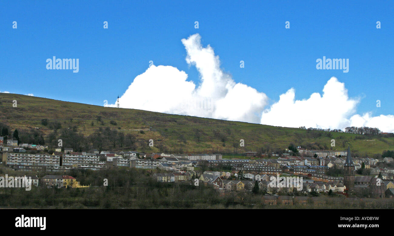 Houses on a hillside in Ebbw Vale, Blaenau Gwent, Wales Stock Photo Alamy