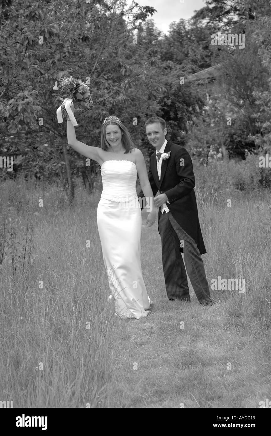 Happy couple on their wedding day Stock Photo - Alamy