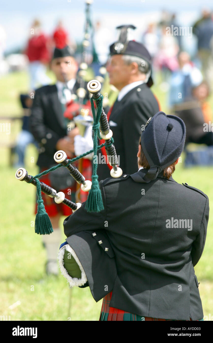 Pipe band leader and bagpipe player Stock Photo Alamy