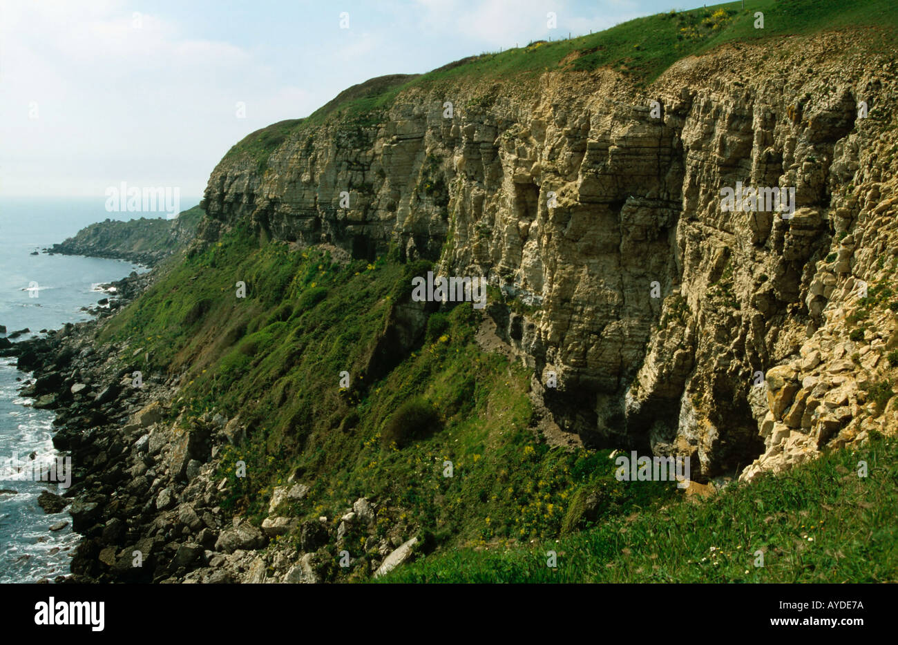 Cliffs near St Albans Head Dorset Stock Photo