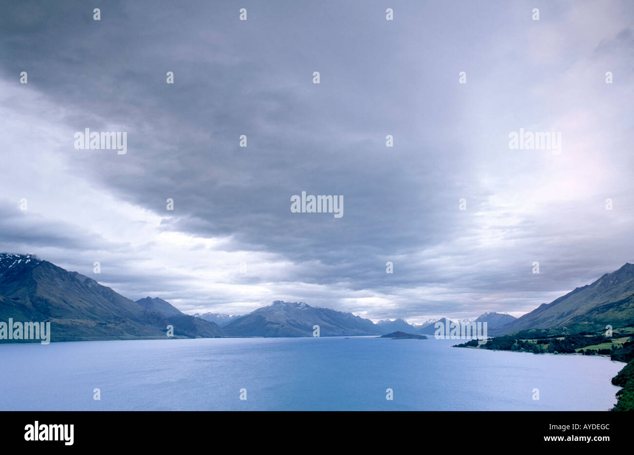 Lake Wakatipu near Glenorchy Otago South Island New Zealand Stock Photo ...