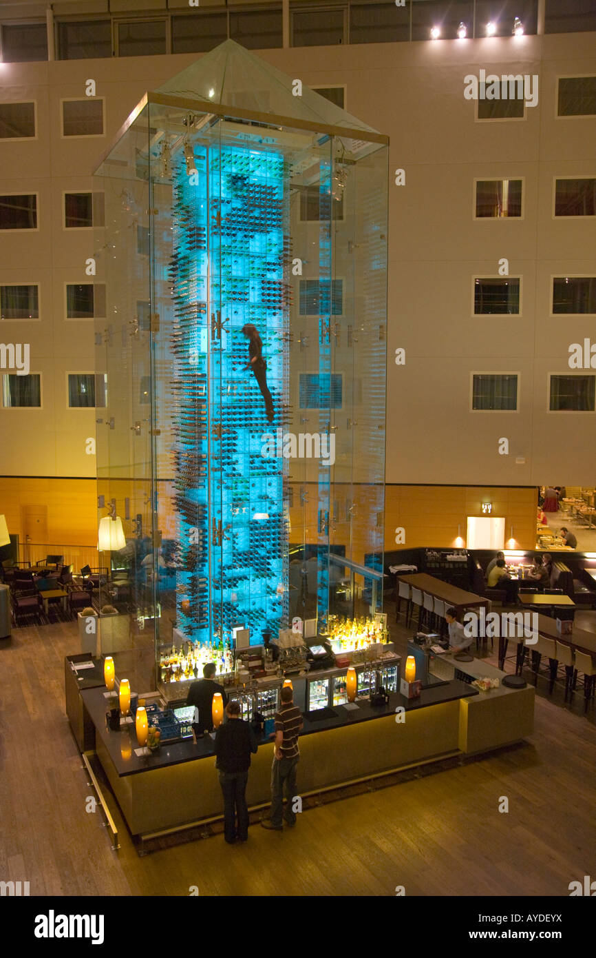 Radisson SAS Hotel London Stansted Airport essex s Only Wine Tower flying acrobats Stock Photo - Alamy