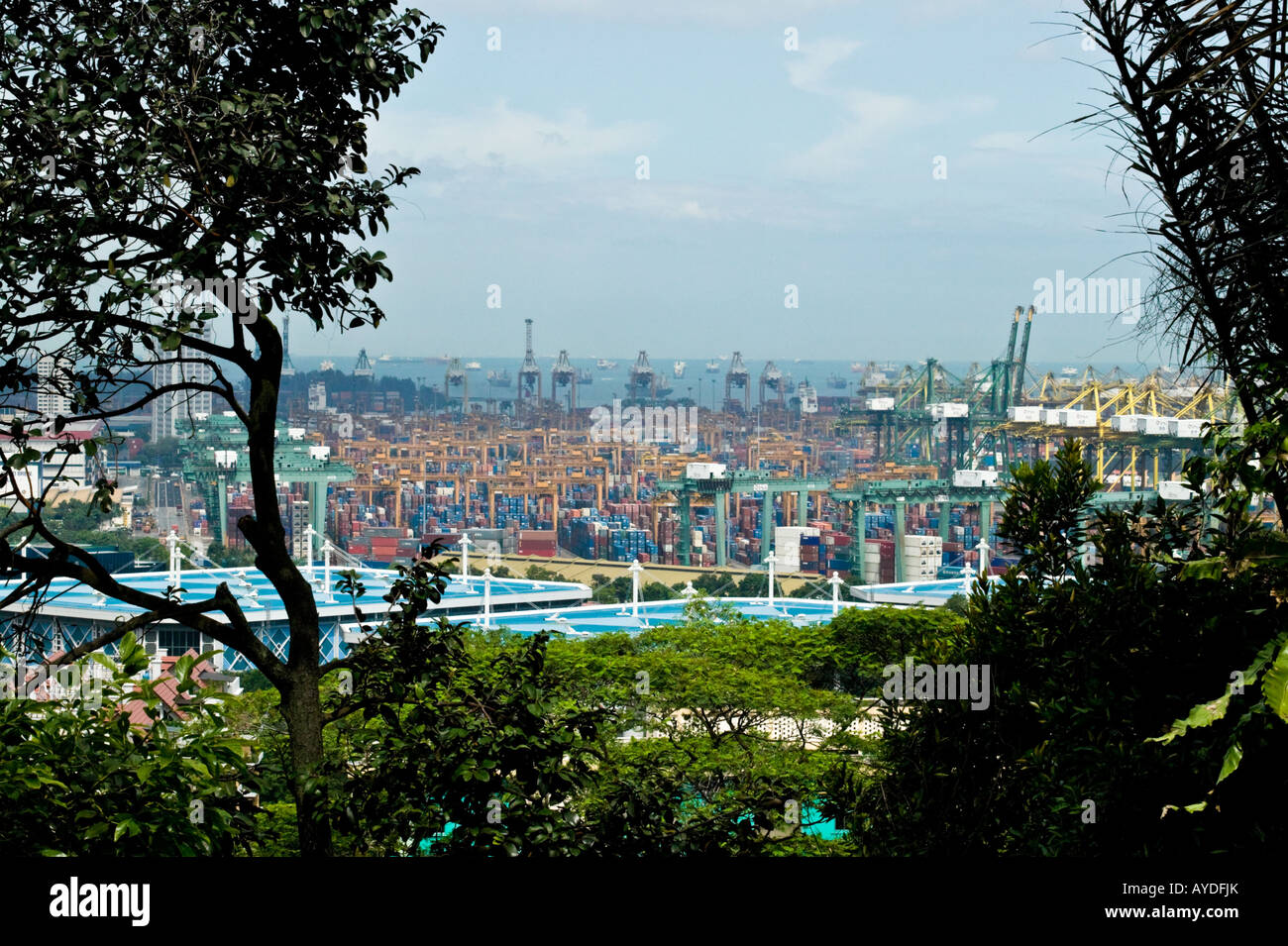 Singapore container ship port Stock Photo - Alamy