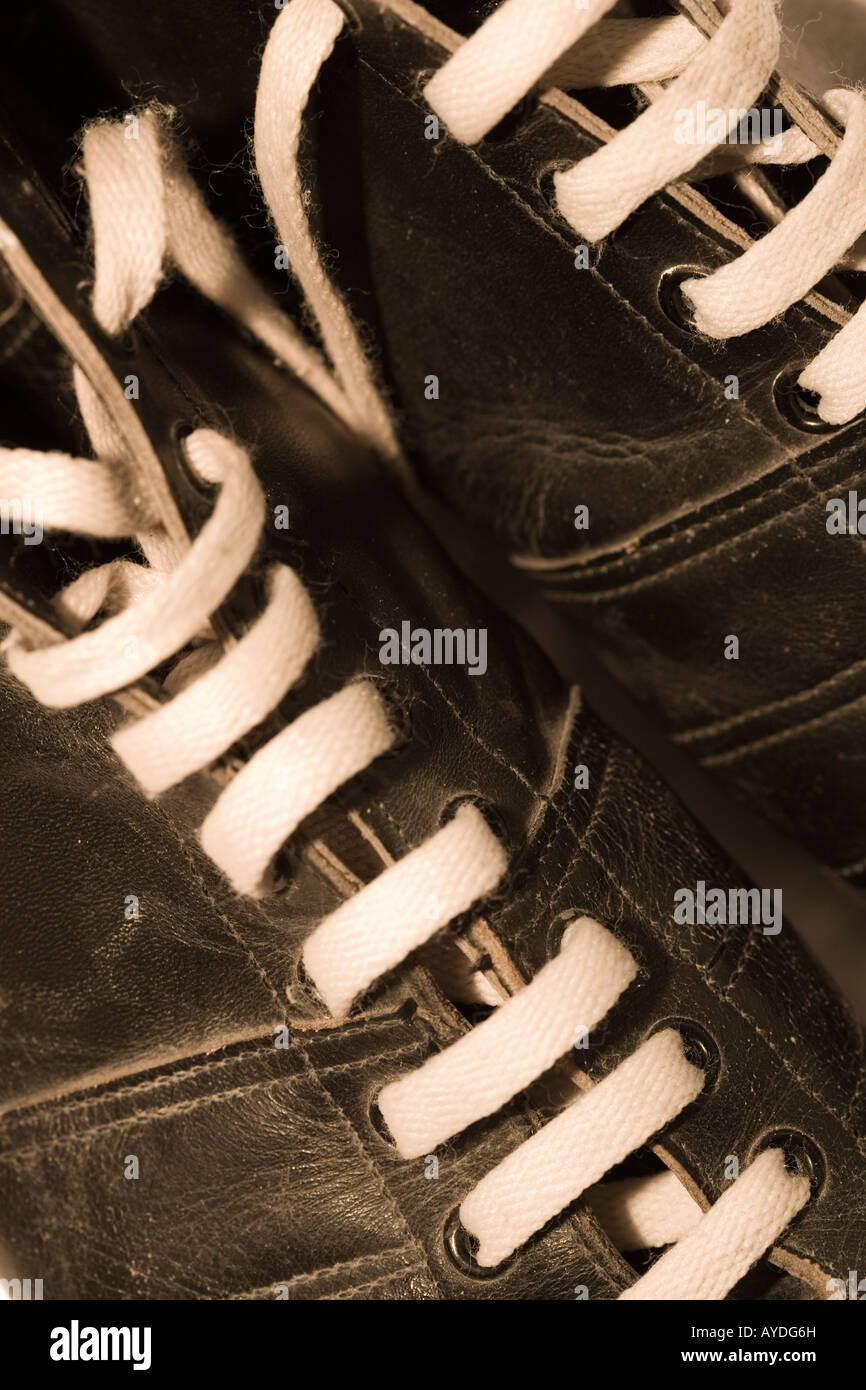 Vintage football boots Stock Photo