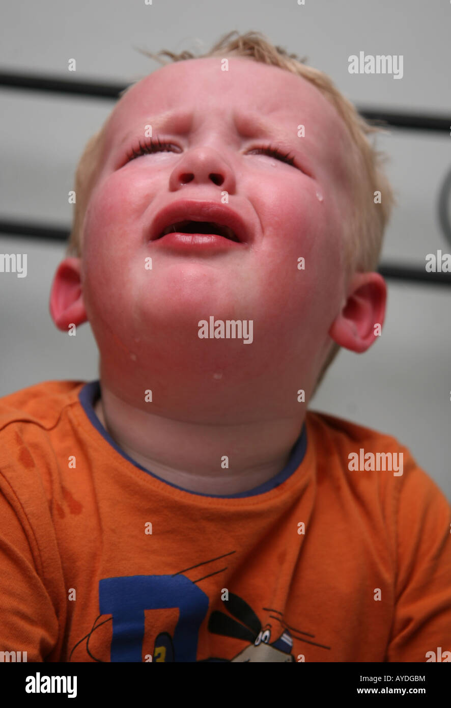 Toddler having a tantrum Stock Photo Alamy