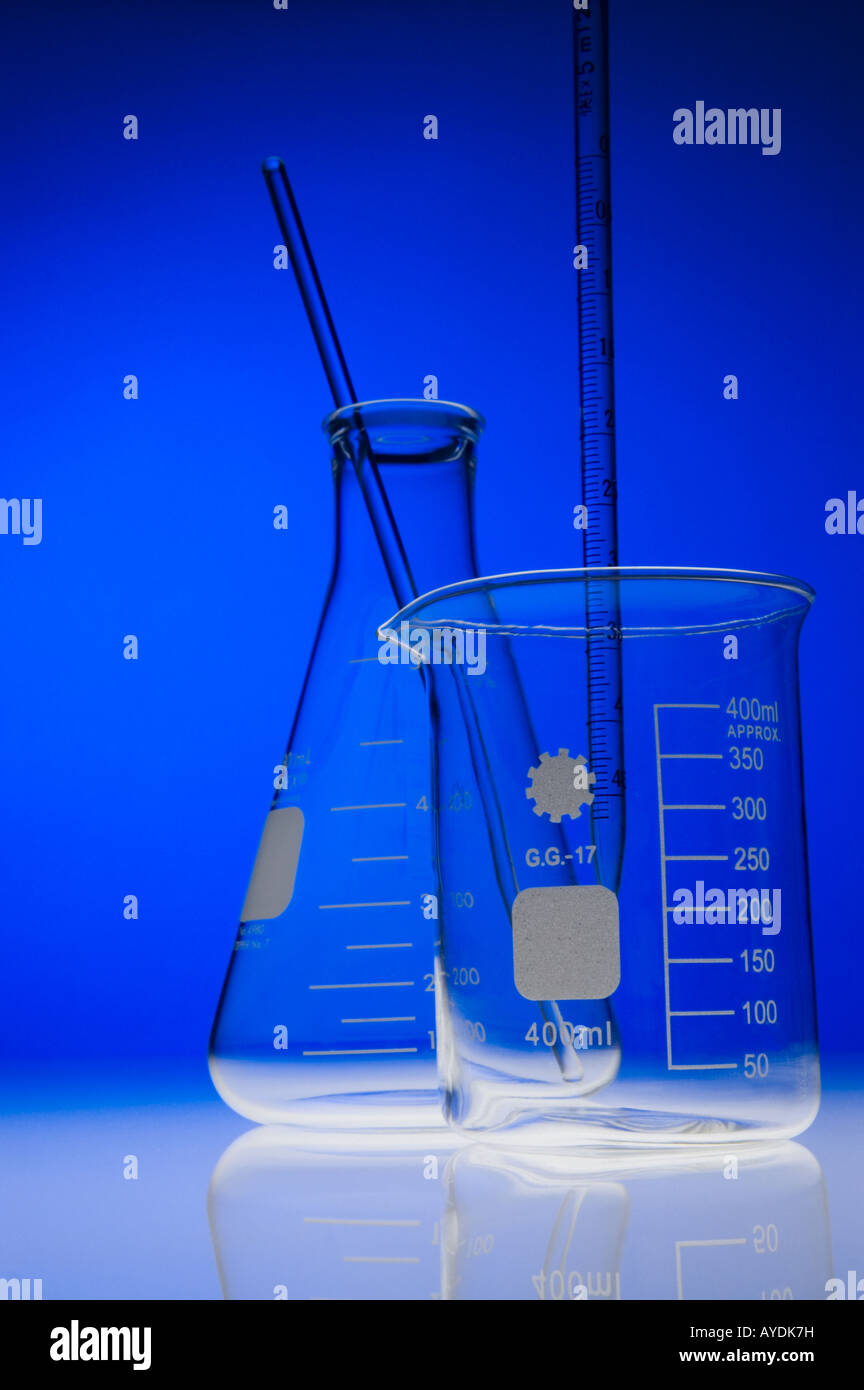 Glass laboratory equipment Stock Photo Alamy