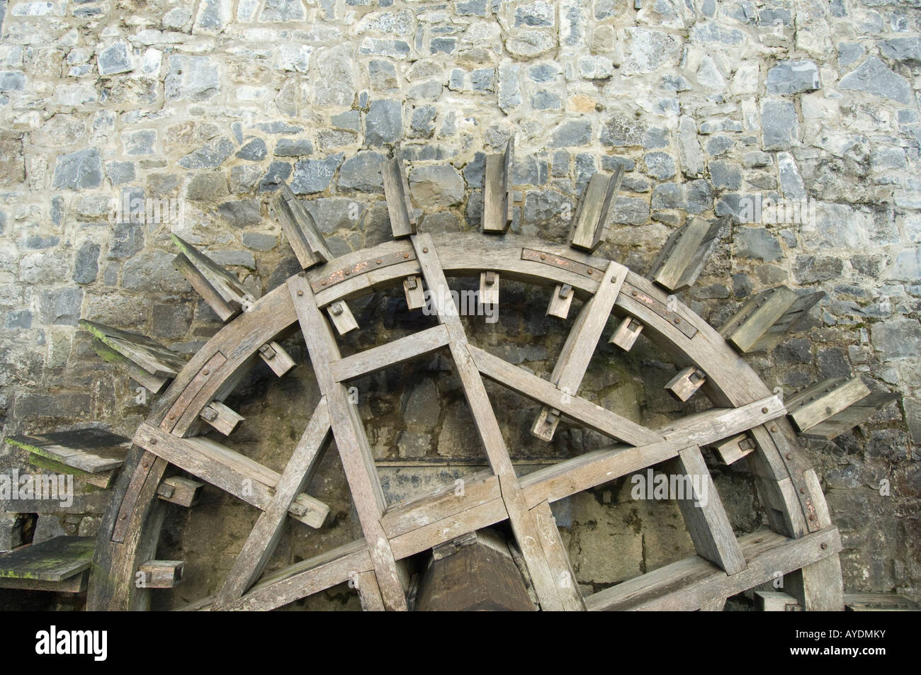 Water wheel on the mill house at Bunratty Castle County Clare Ireland Stock Photo
