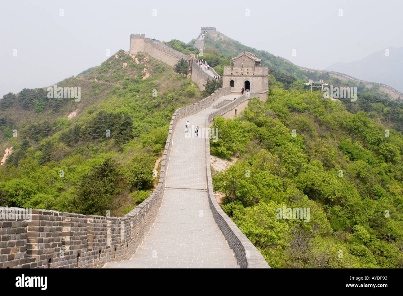 Chinese Man Climbs Up Steep Steps At The Great Wall Of China Stock Photo -  Download Image Now - iStock