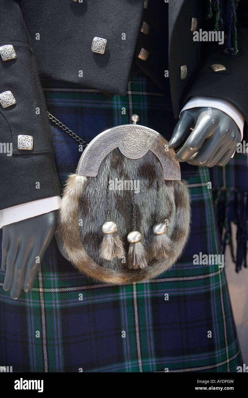 Sporran Shop Window Edinburgh Scotland Stock Photo