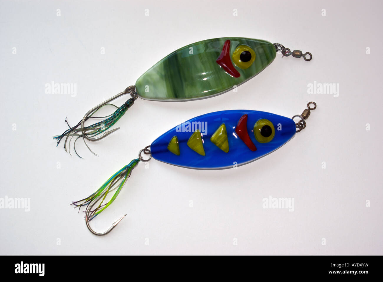 Firefish glass trolling lures used to catch salmon and bottom fish