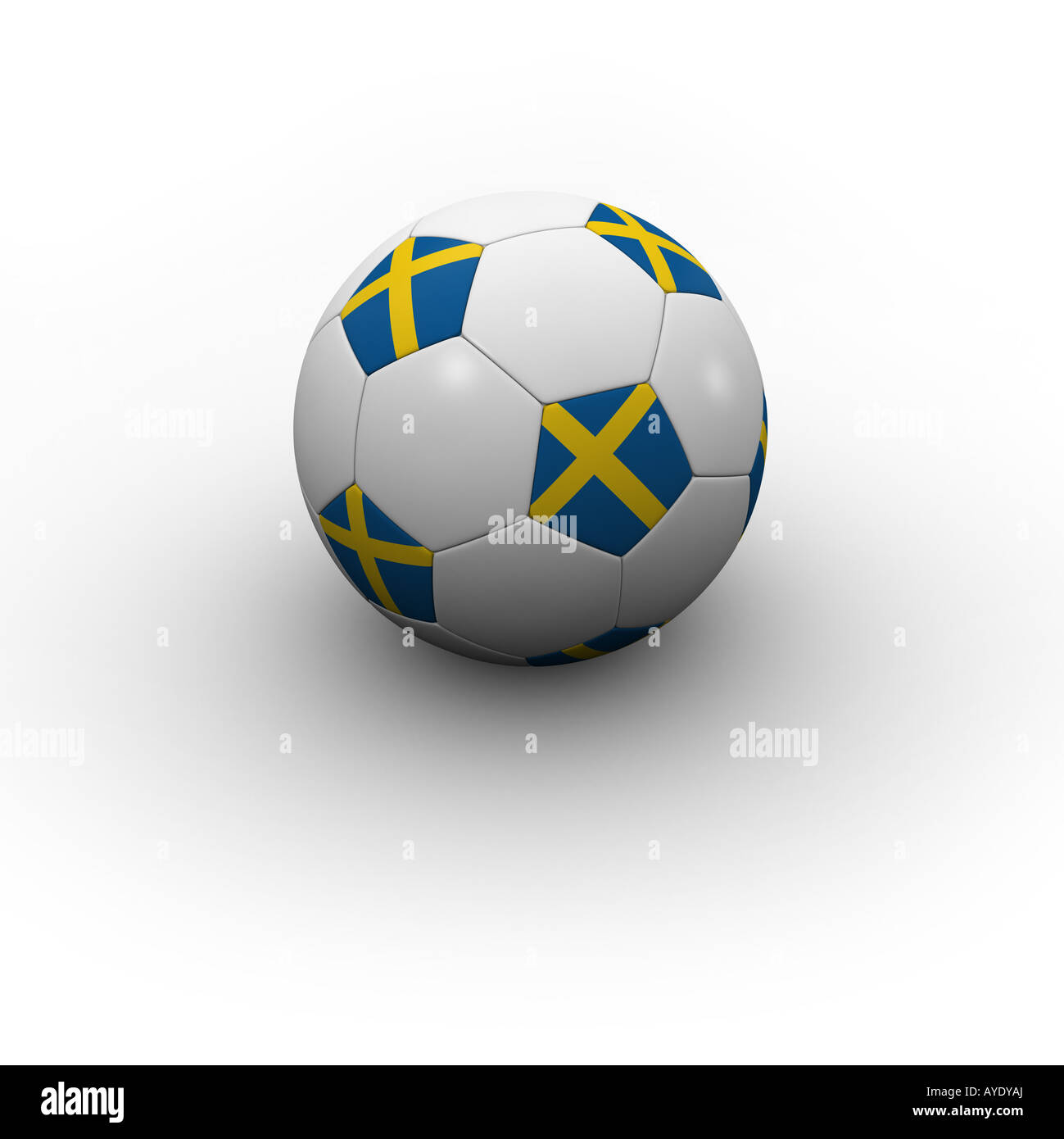 Swedish Soccer Ball Stock Photo