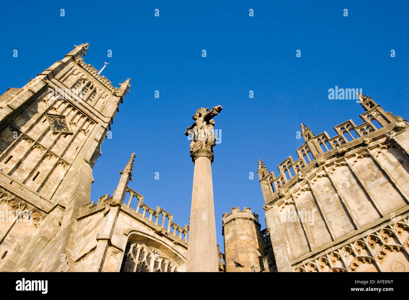 Cirencester St John the Baptist s church known as the Cathedral of the Cotswolds Stock Photo