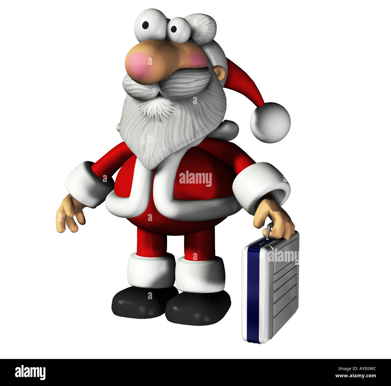 Santa Claus with case Stock Photo