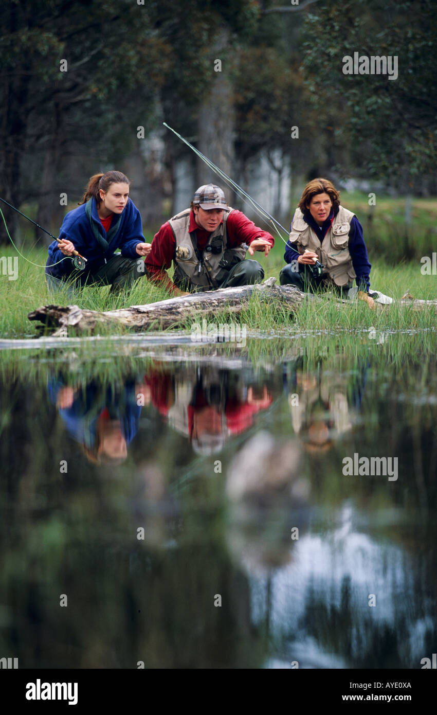 Guided fly fishing Lake Big Jim London Lakes Central Highlands Tasmania