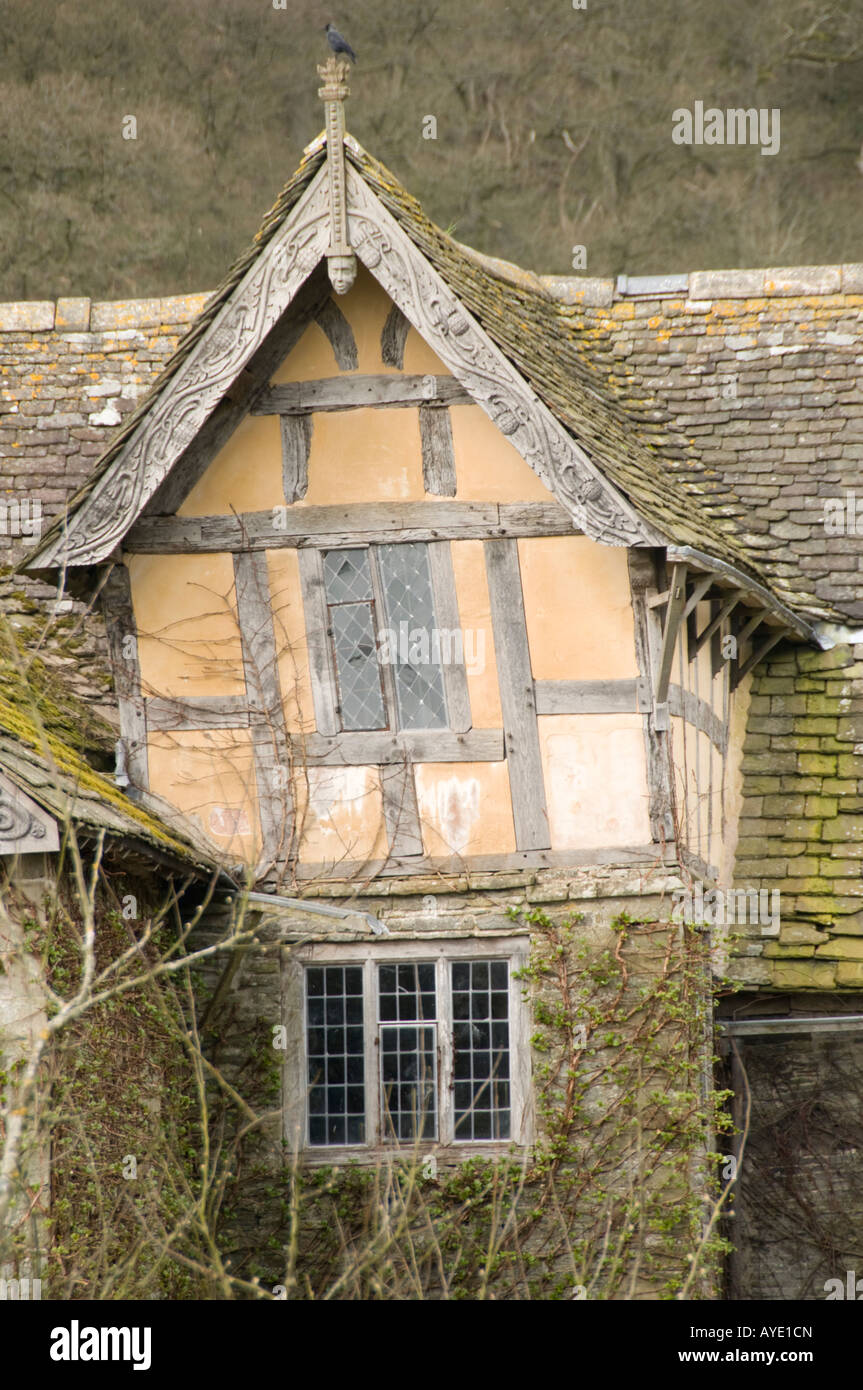 The half timbered 16th centuary elizabethan manor house at Monaughty
