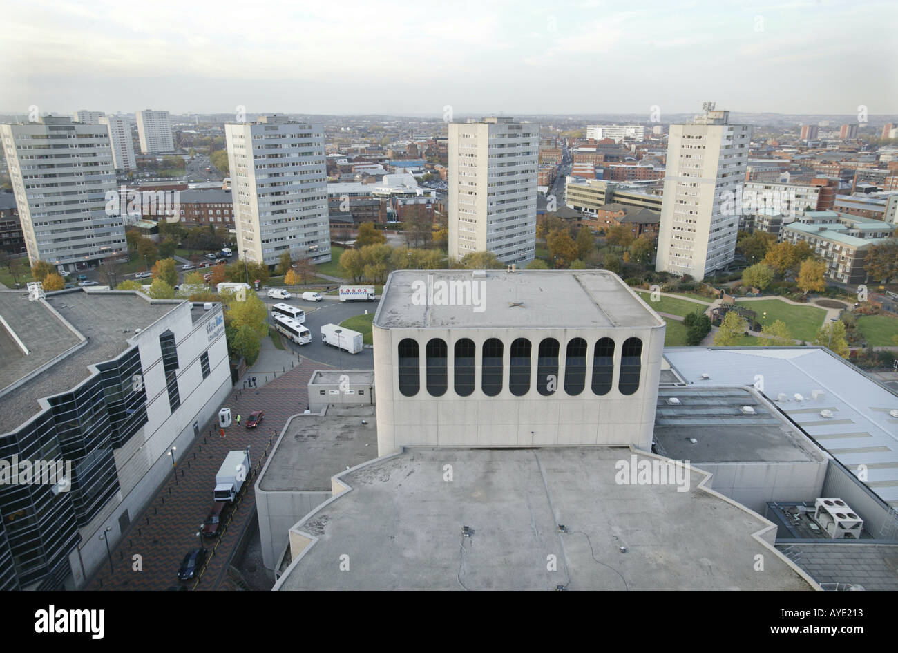 The roof of the Repertory Theatre in Birmingham UK Stock Photo Alamy