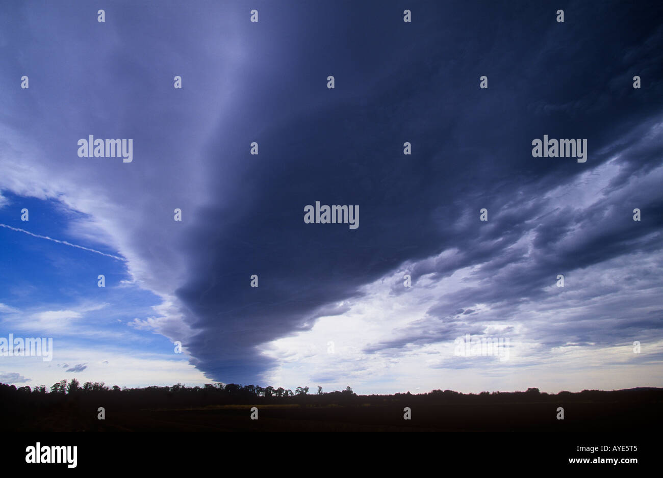 Frontal cloud Northeast Tasmania Australia horizontal  Stock Photo