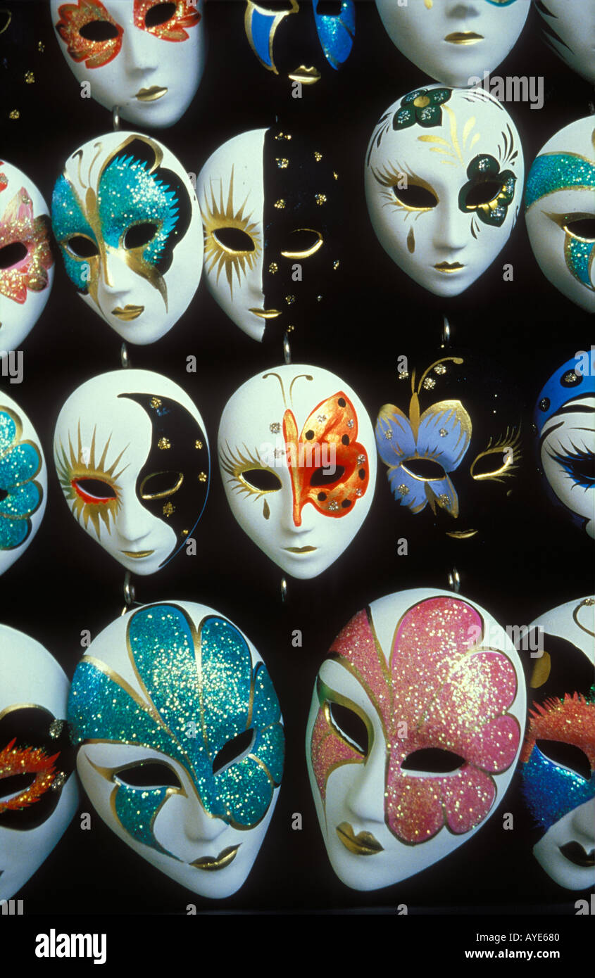 Venetian carnival masks Venice Italy Stock Photo