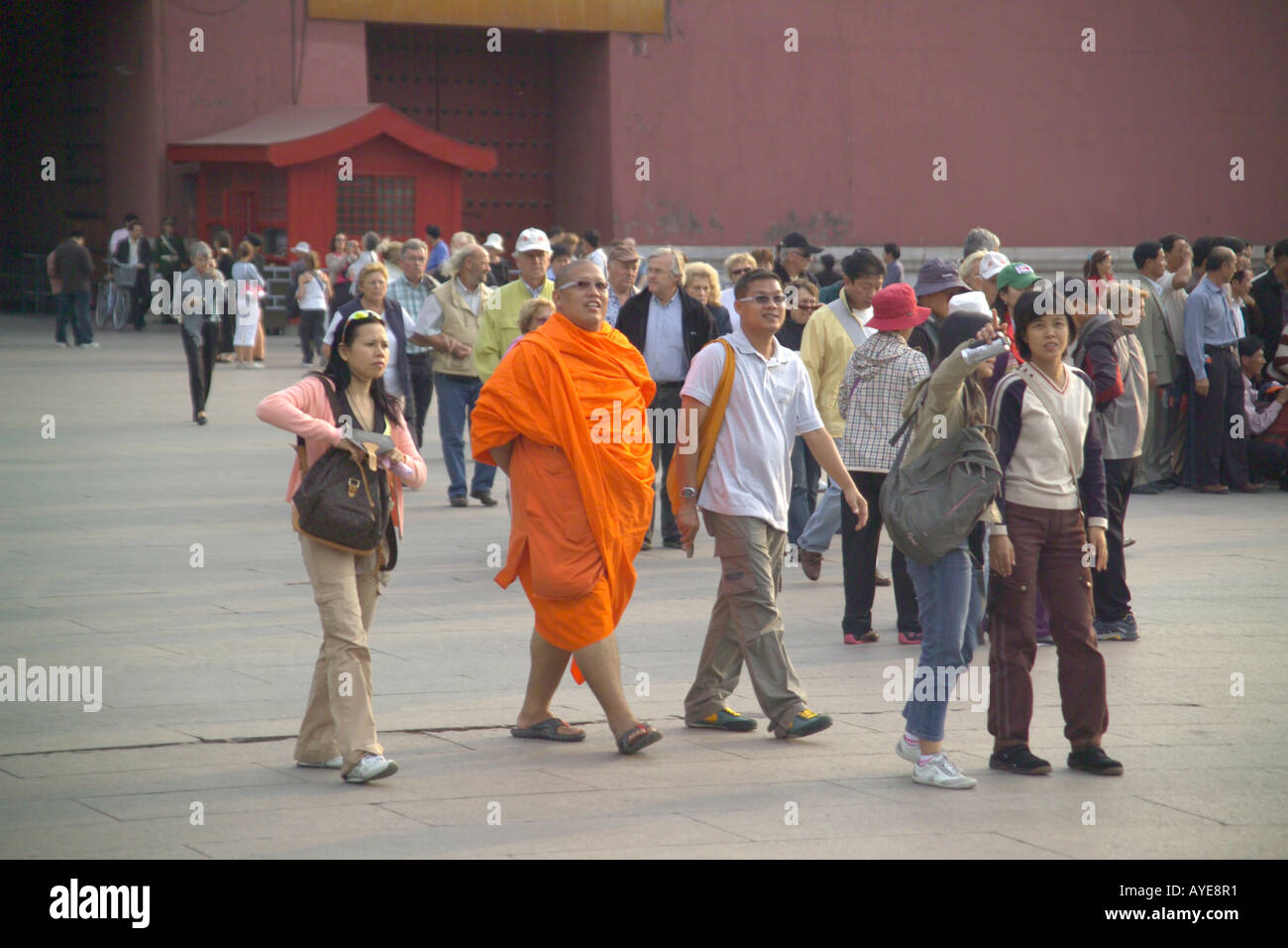 monk as tourist Stock Photo