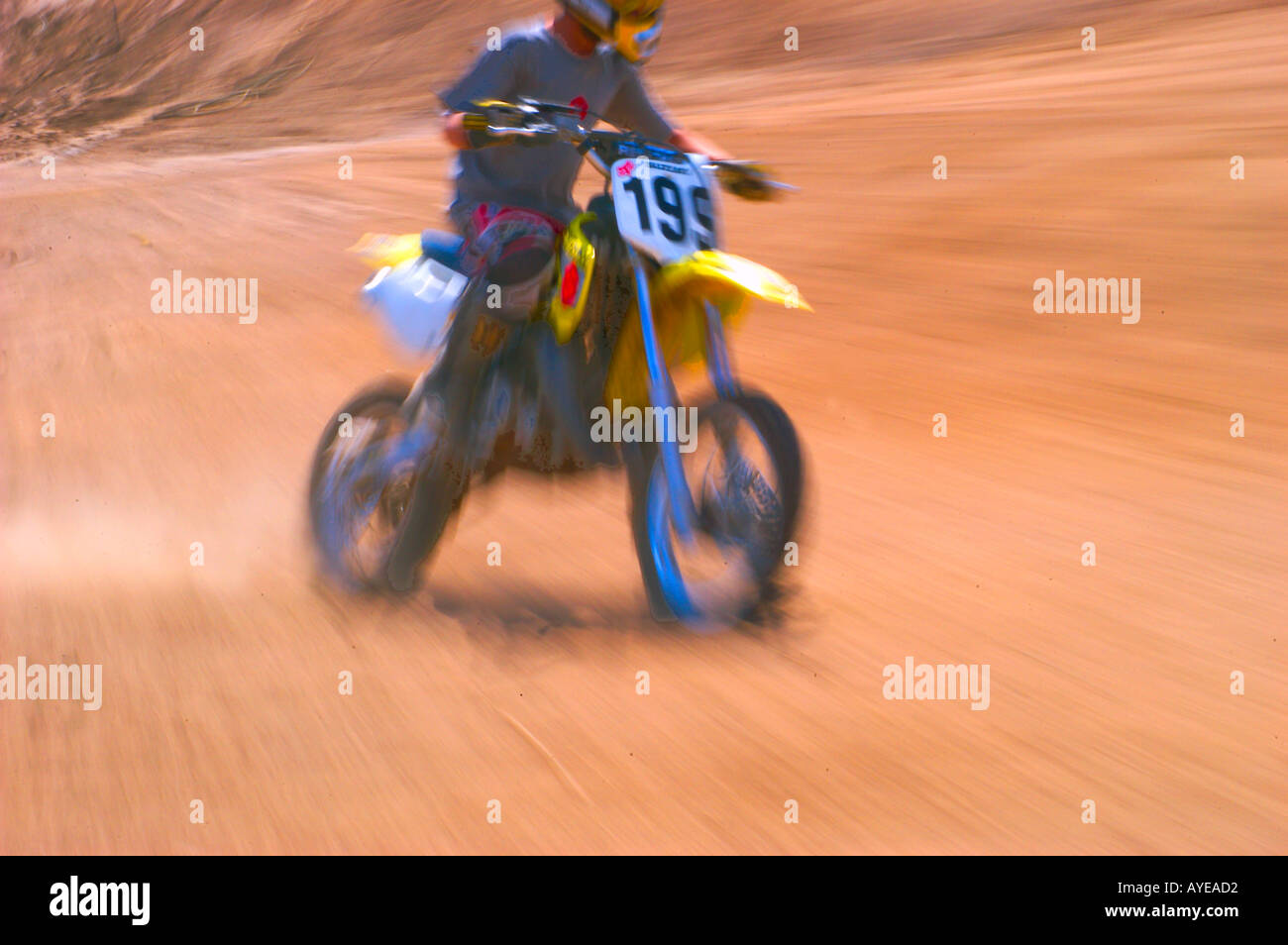 motorcycle dirt bike rider Stock Photo Alamy