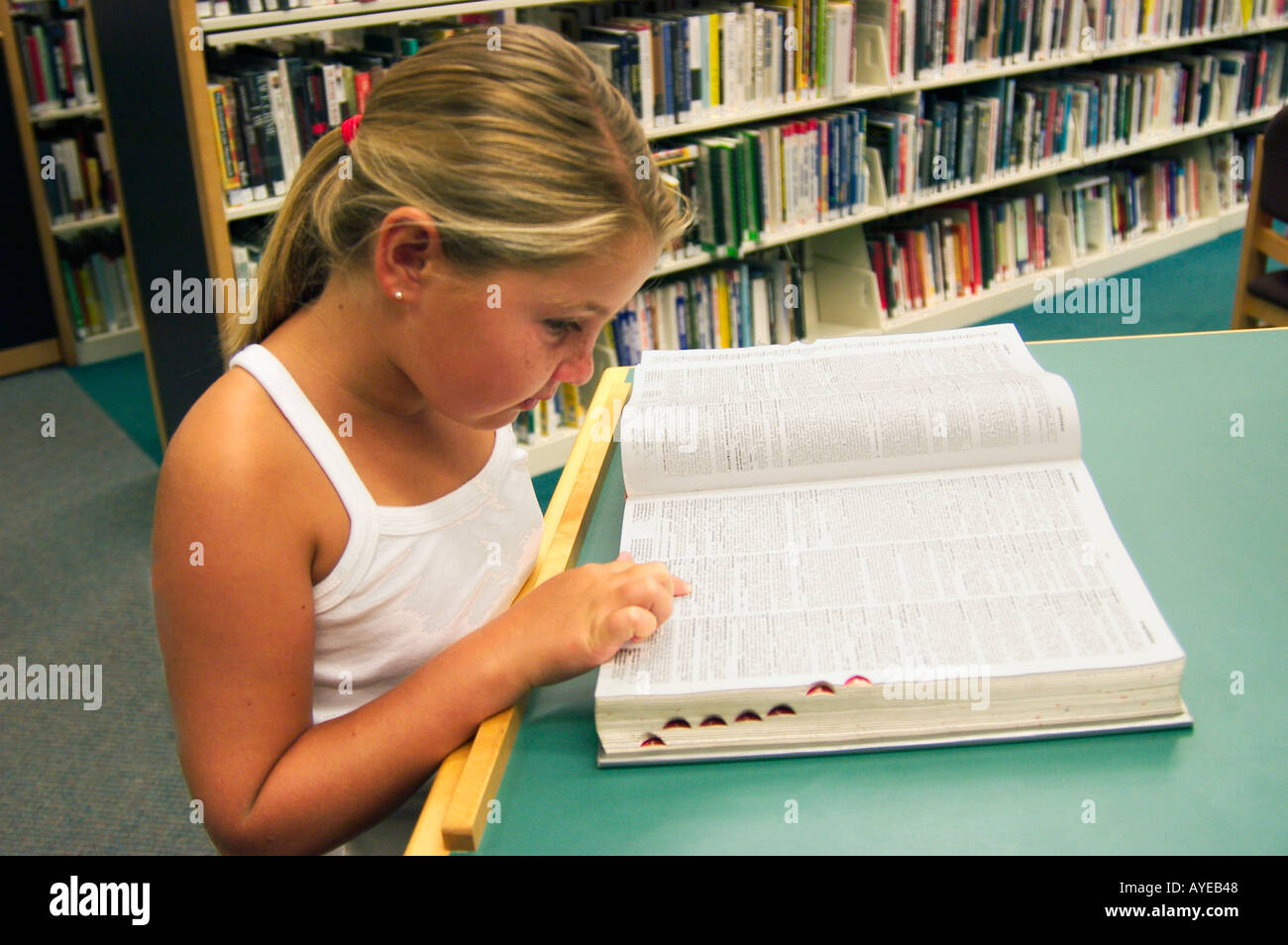 using library dictionary Stock Photo - Alamy