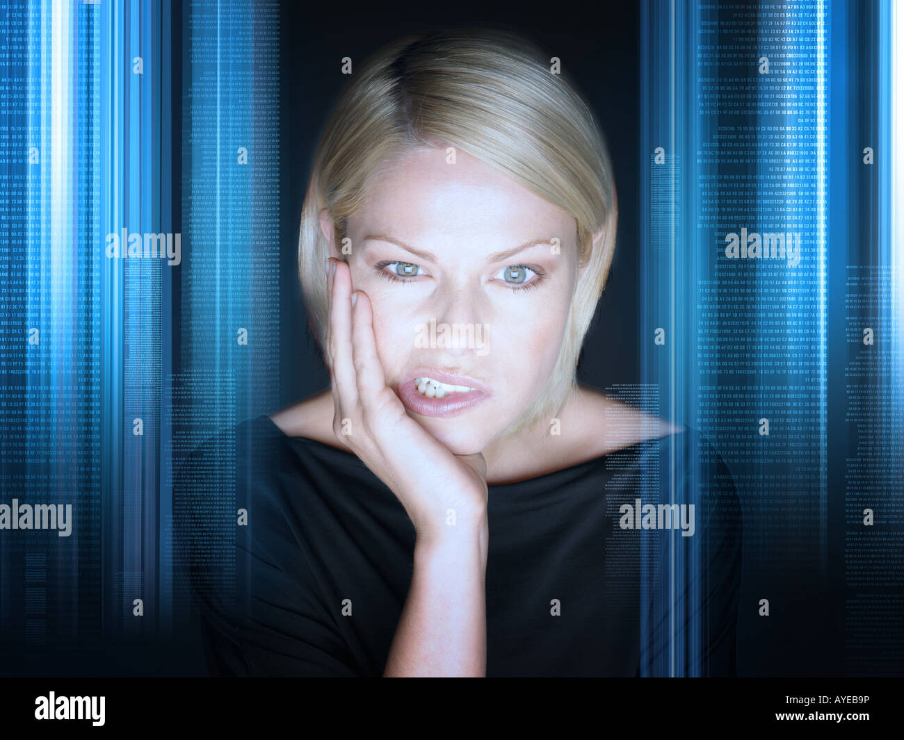 Woman looking confused Stock Photo - Alamy