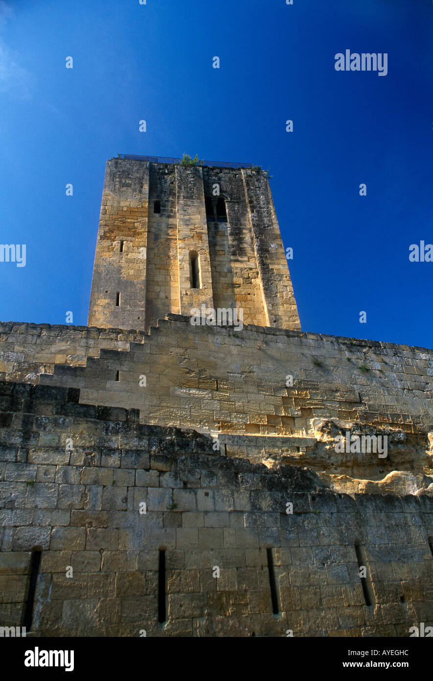 St Emilion France Chateaux De Roi Medieval Keep all that remains of the