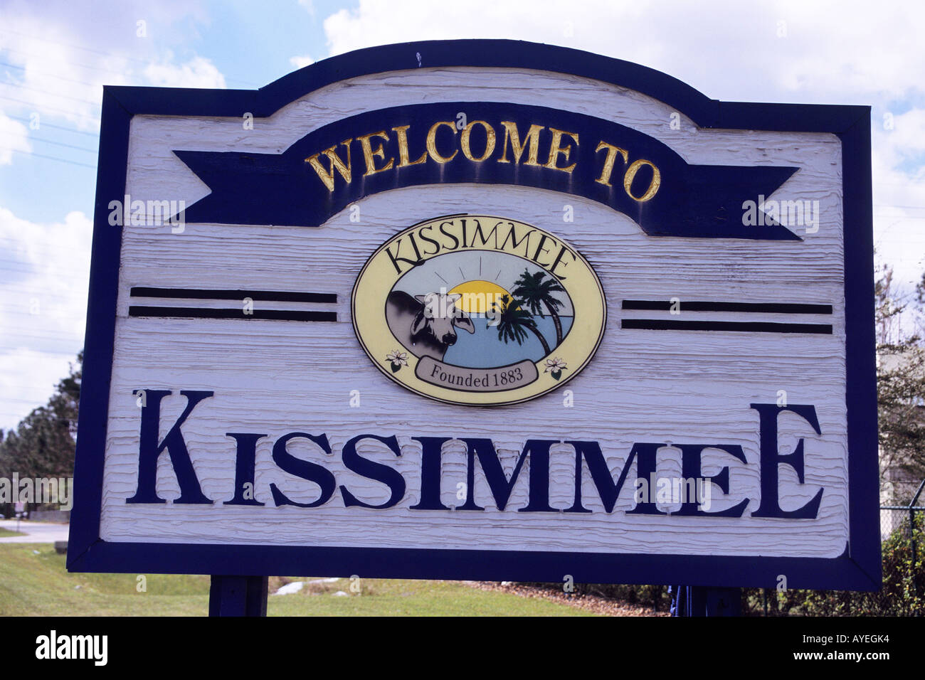 to Kissimmee sign Stock Photo Alamy