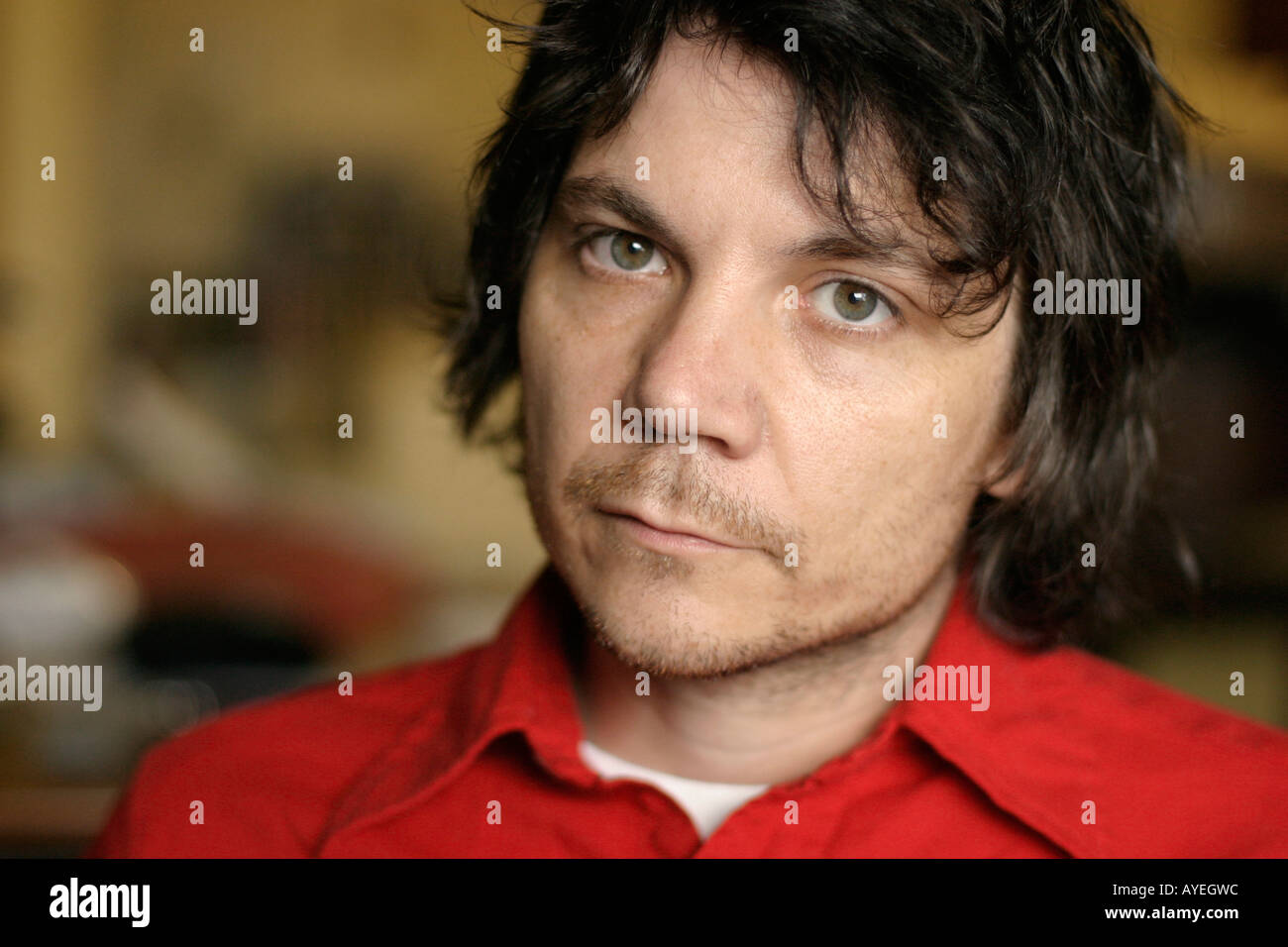 Jeff Tweedy, singer, songwriter, and guitar player for Chicago band Wilco Stock Photo