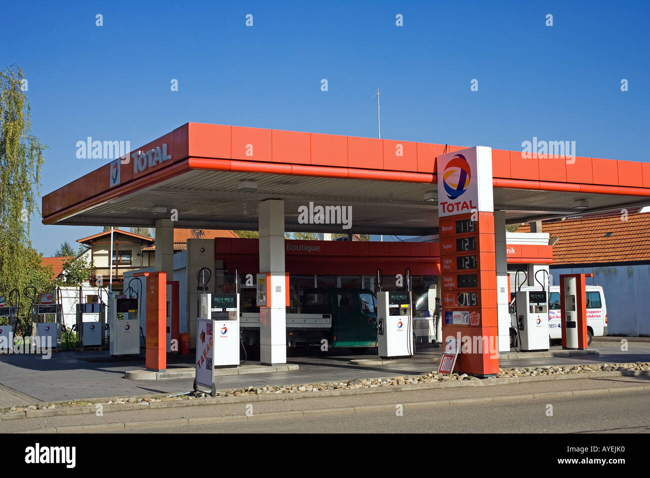 Total gas station, Germany Stock Photo - Alamy