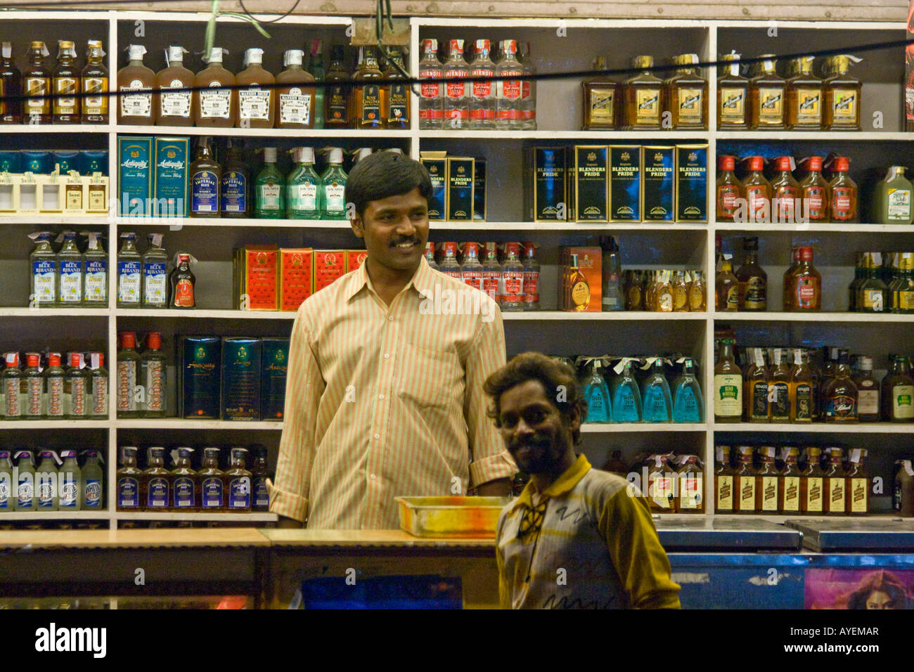 Liquor Store in Tirupathi South India Stock Photo Alamy