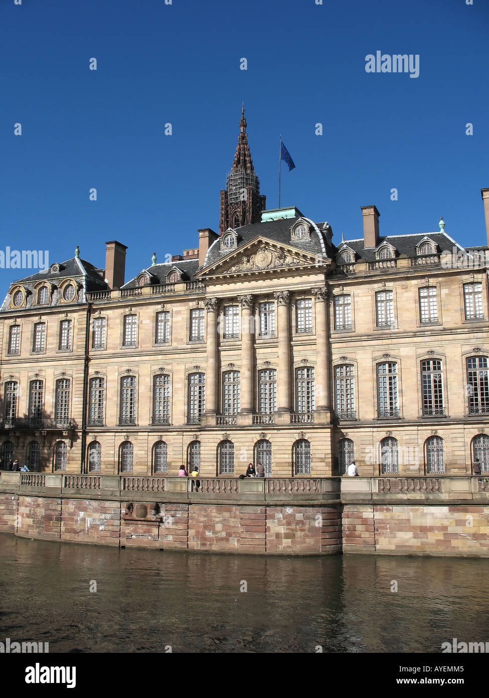 Shutterstock Palacio Rohan Palais Rohan, Rohan Palace 18th Century and cathedral's spire ...