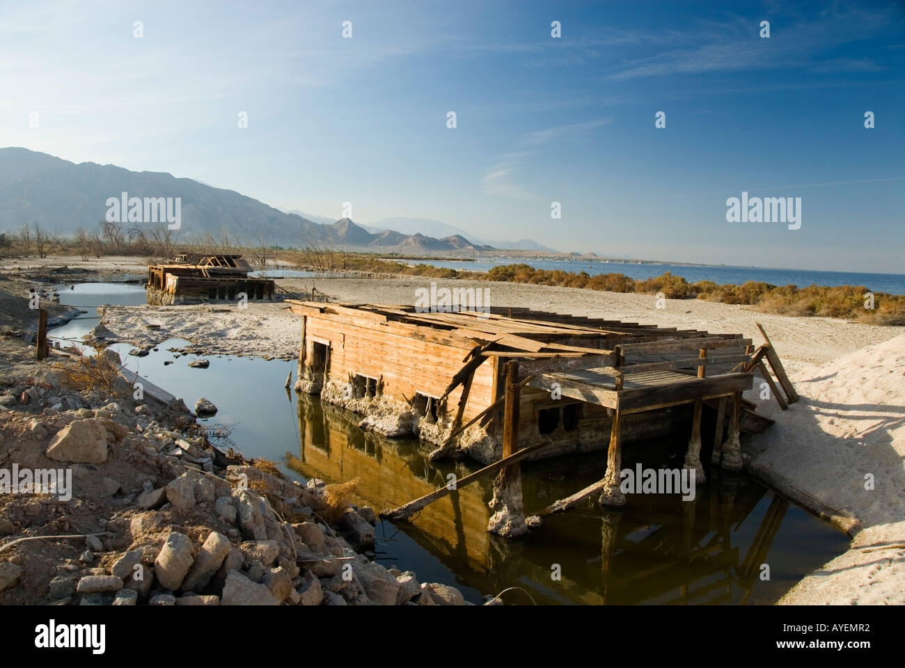 Abandoned homes Salton Sea California Stock Photo Alamy