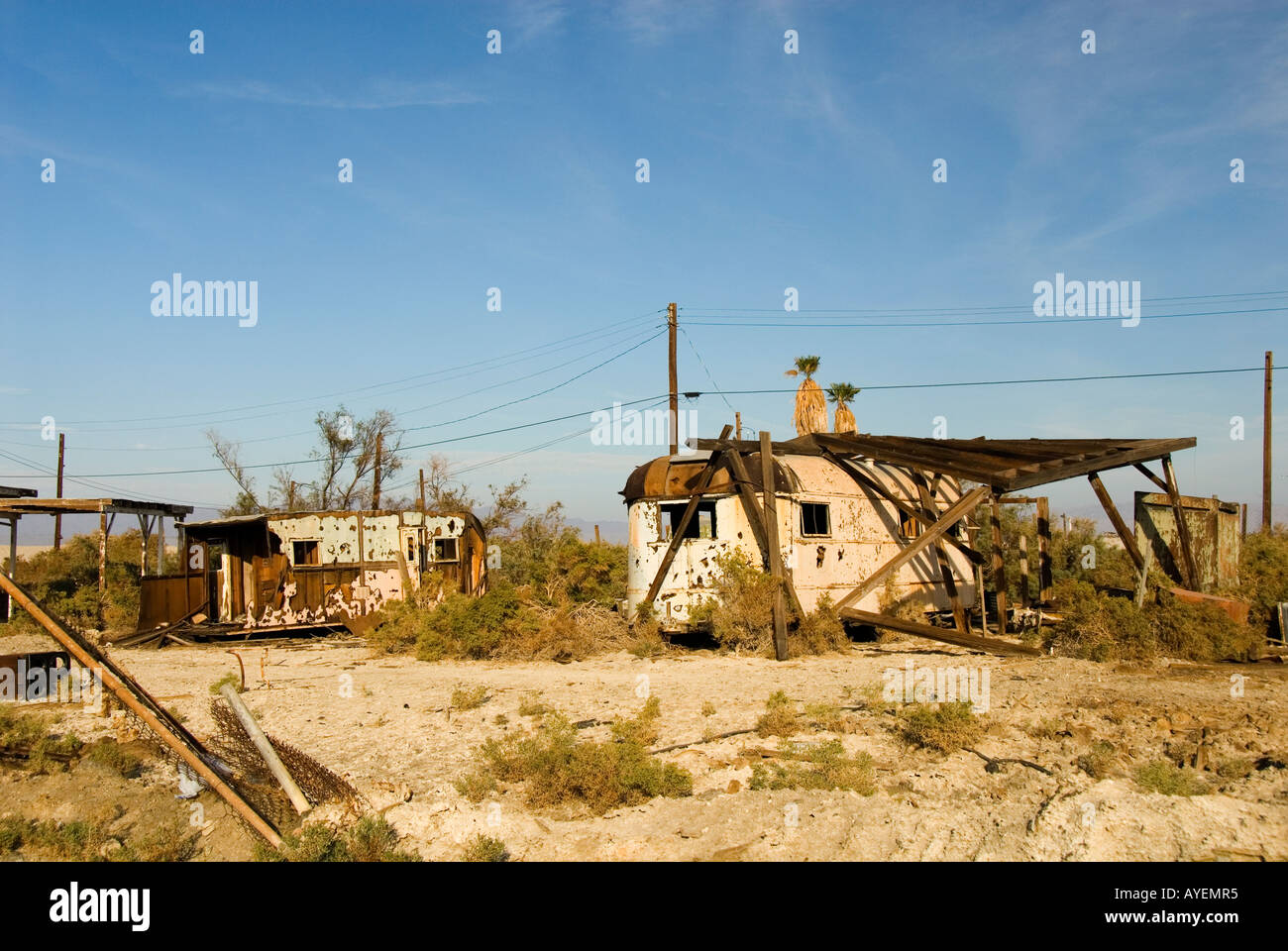 Abandoned homes Salton Sea California Stock Photo Alamy