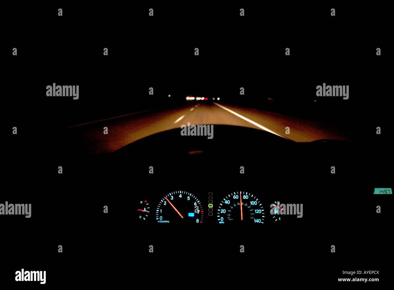 Car Dashboard Lights Stock Photos & Car Dashboard Lights Stock Images